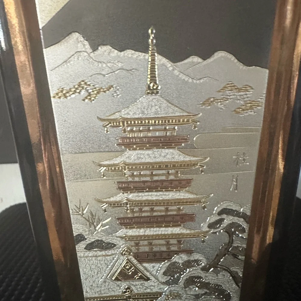 Chokin Art Vase by Hara 4 Seasons Gilded Geisha